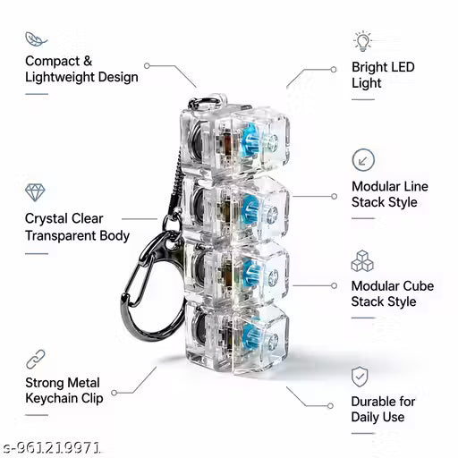 Mechanical Keyboard Switch Keychain | Clicky Stress Relief Fidget Keychain | Portable Keyboard Keychain for Kids, Students & Office Use